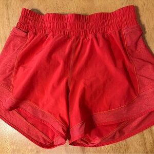 Lululemon Athletica Vibrant Red Athletic Shorts